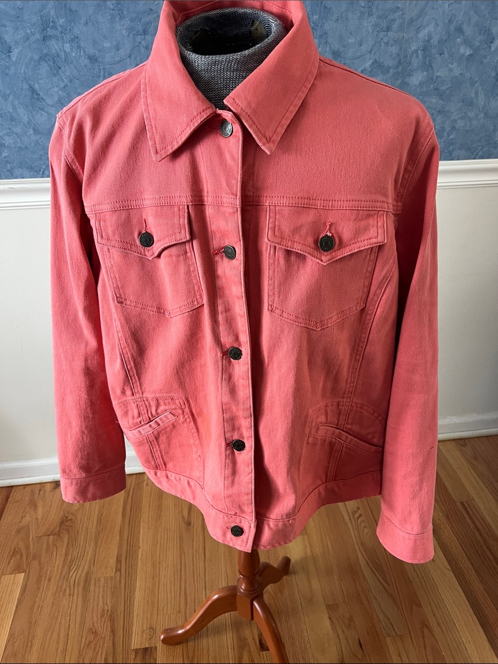 Coral Pink Denim Jacket